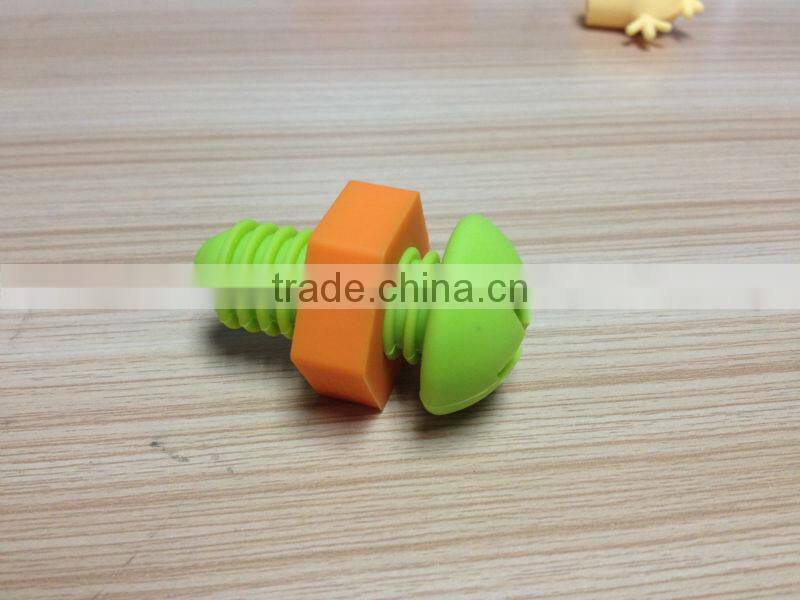 FDA food grade Silicone bottle stopper wine pourer