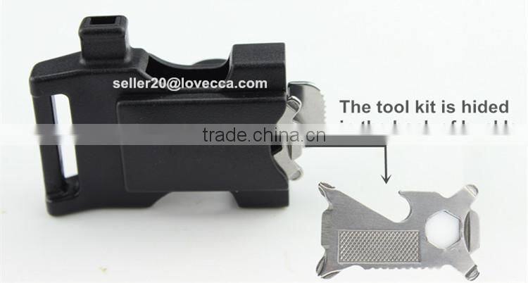 Multifunctional Cheap Paracord Whistle Buckle With Logo