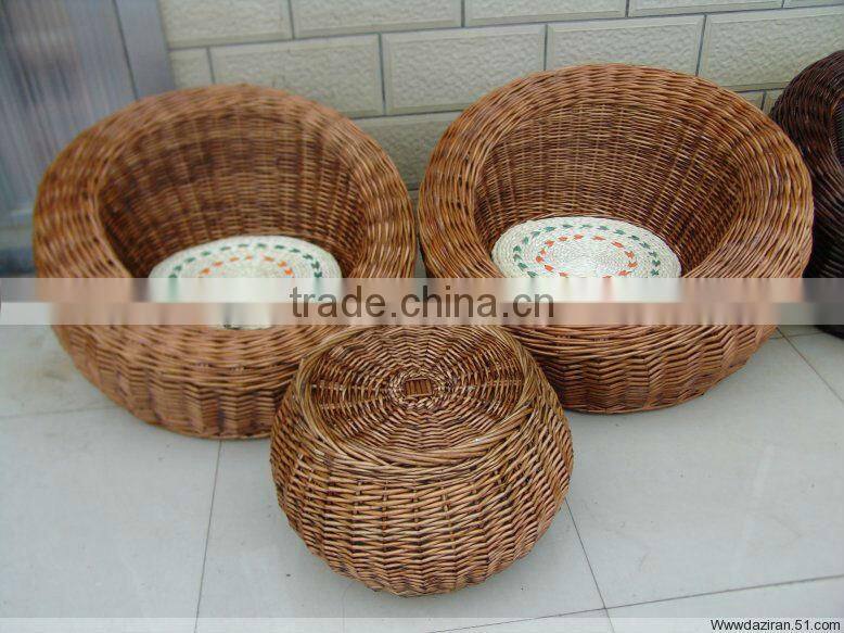 willow wicker sofa set for living room decoration