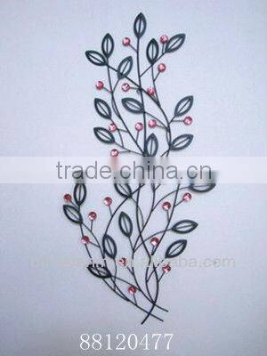 Metal Flower Wall Decor with Color Jewelry