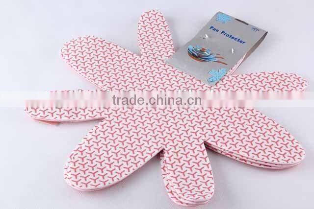 3pc flower shaped printed coaster/placemat
