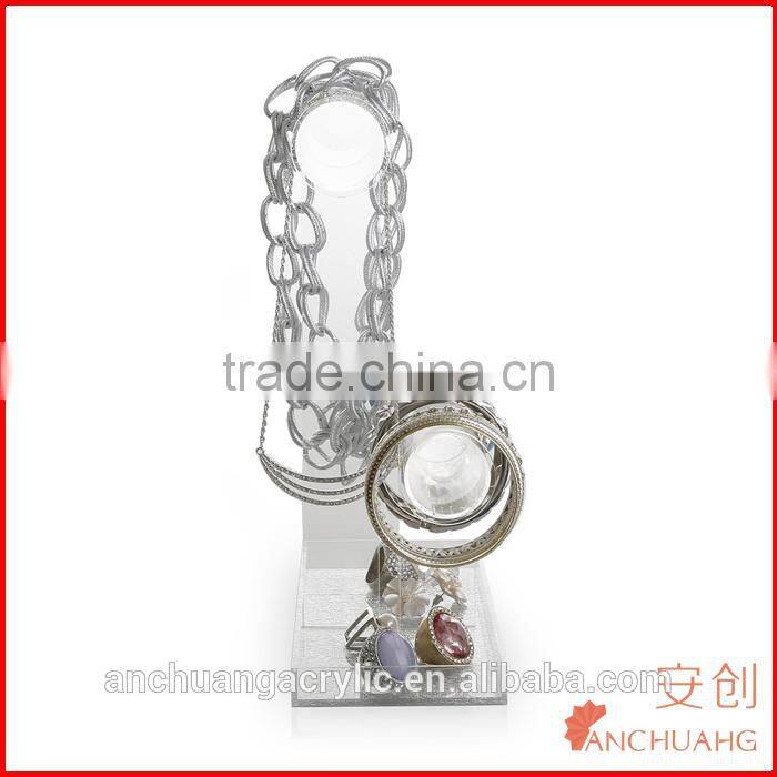 Deluxe 7-drawer Clear Acrylic Jewelry Organizer Necklace Keeper