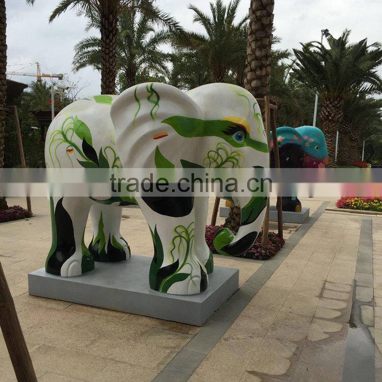 Fiberglass garden elephant sculpture