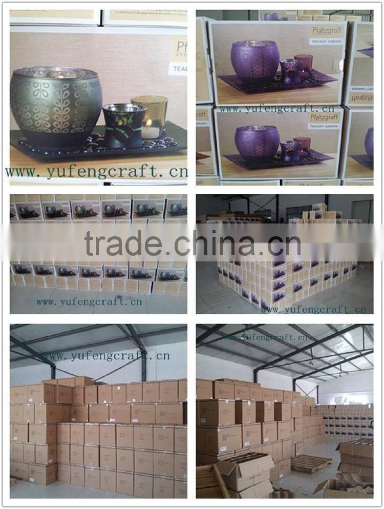 glass candle holder votive holder Assorted Colors Set