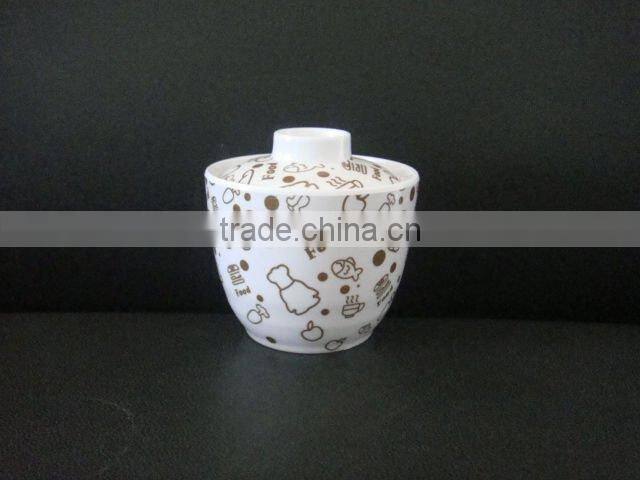 Print melamine soup tureen