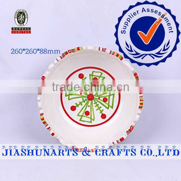 Beautiful Christmas Party Style Ceramic Fruit Bowl