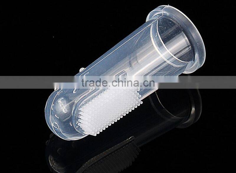Travel toothbrush finger chewable rubber bristle clear toothbrush silicone adult toothbrush