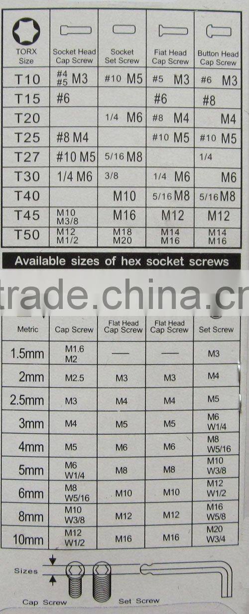 8PC Folding Hollow Star Key Wrench Set Hand Tool