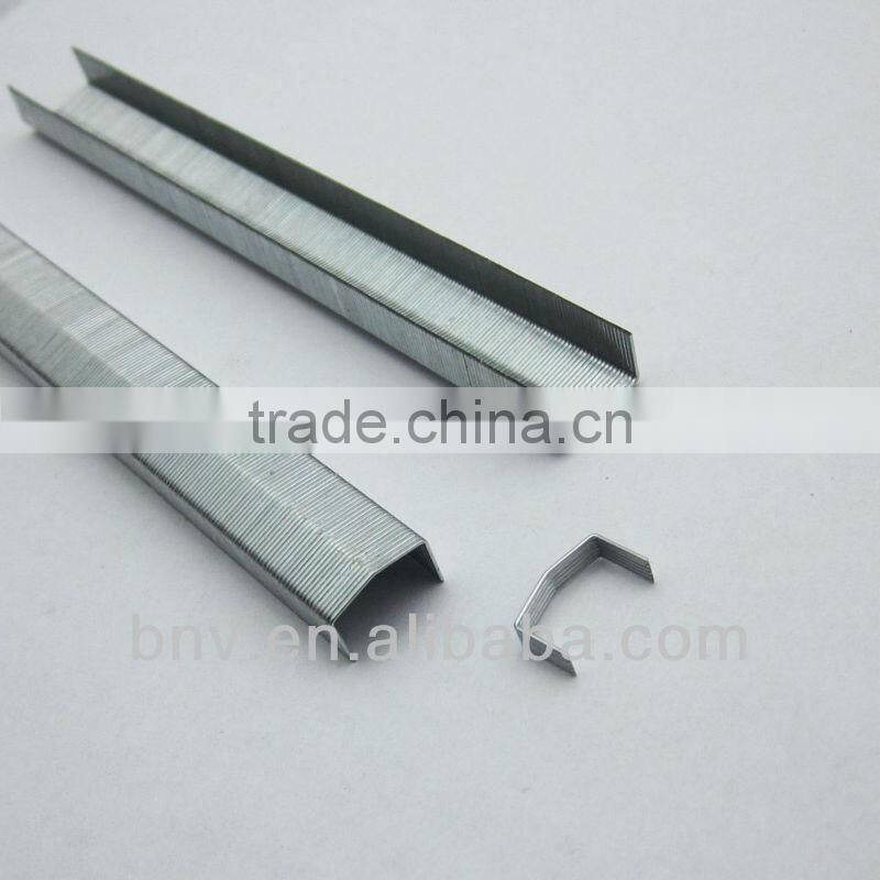 Silver color galvanized powercrown 1/4 inch B8 staples