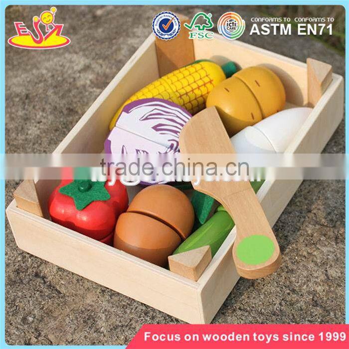 wholesale children pretend play wooden toy cutting fruit new deisgn wooden toy cutting fruit for kids W10B183