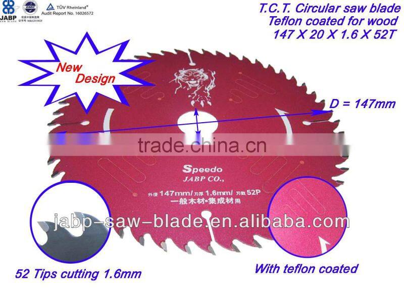 high precise teflon coated chip saw blade