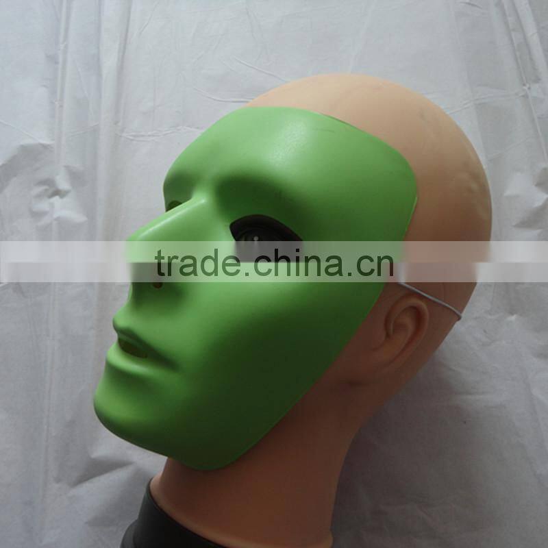 PVC Plastic Jabbawockeez Hiphop Dance Face Mask for Dance Noctilucent False Face Mask