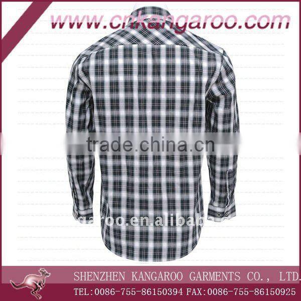 Mens 2011 100%cotton check pattern shirt