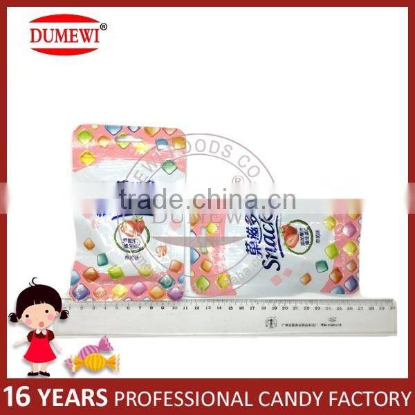 Fruit Juice Strawberry Crispy Soft Chewy Candy