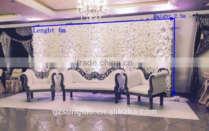 artificial flower for wall decoration/ SongTao 20160802 artificial white silk flower wall decoration