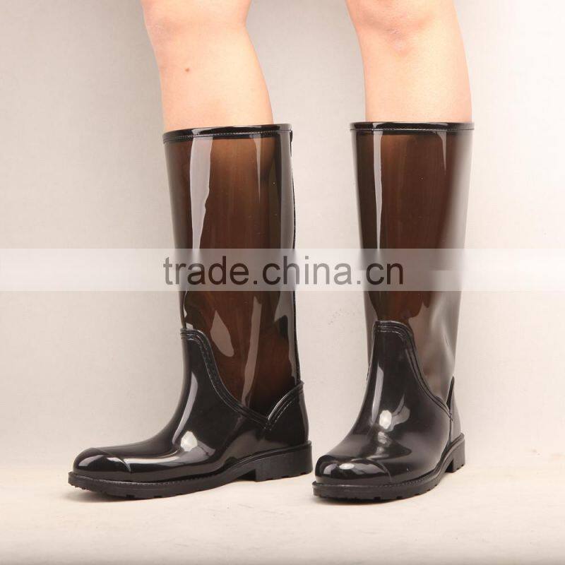 women waterproof transparent new design unique summer spring tall knee high boots