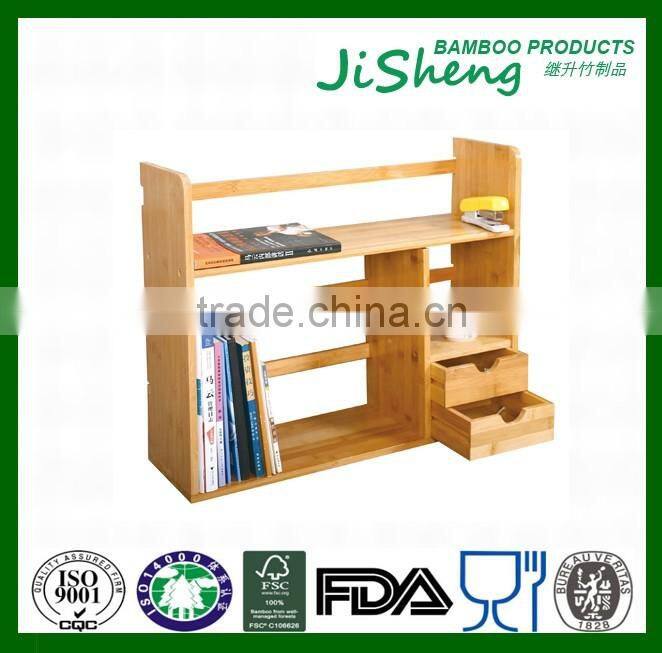 Multifunctional bamboo stationary organizer office stationary storage box