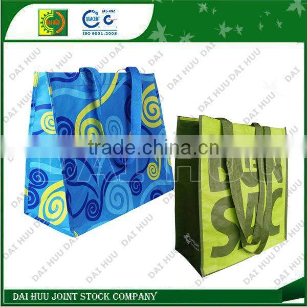 Reusable supermarket PP woven shopping bag