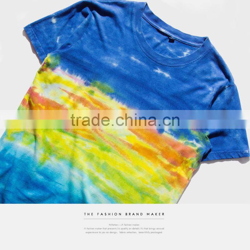 Men Tie Dye T-shirt , summer shirt,brushed color T-shirt