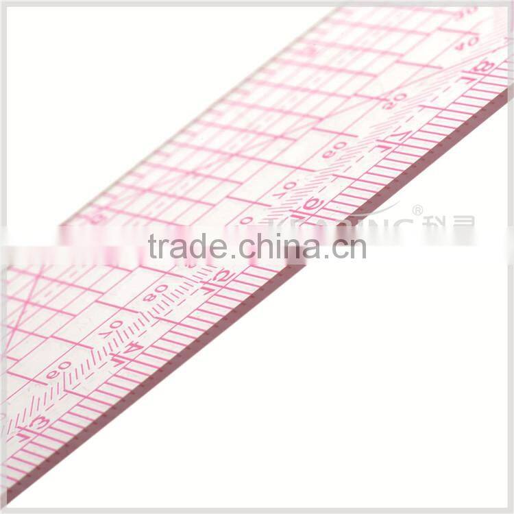 Factory wholesale high quality plastic stencil ruler for garment pattern marking and design 40cm&16" #B-66