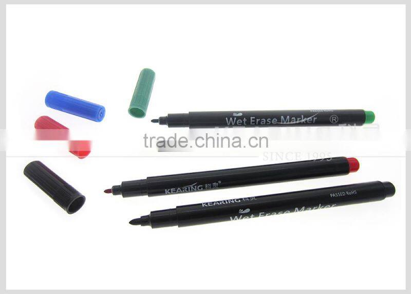 Kearing colored wet erase pen for glass marking water wet erasable non dry erase WE10