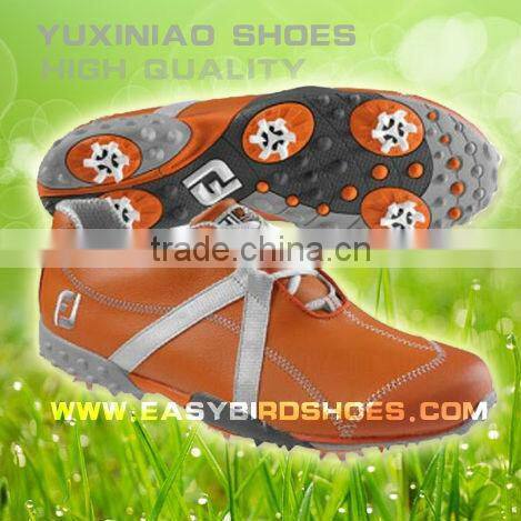 fashion rubber MD soles handmade golf shoes women, mens colorful golf shoes spike for adults business