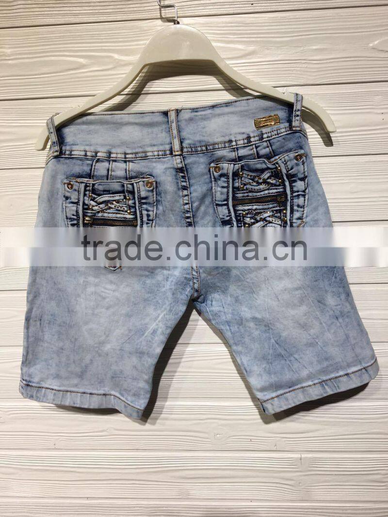 GZY 2017 Hot Sale New Style Ripped Jeans Pants stock Denim short Jeans women