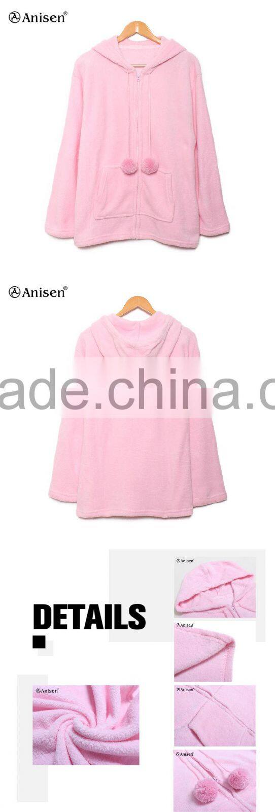 new design 100% polyester women warm sleepwear