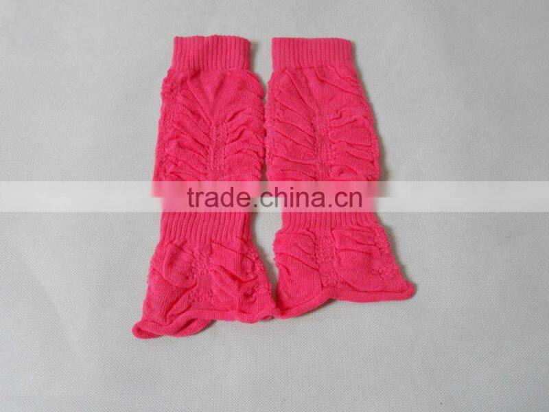 Knitting jacquard kids leg warmers