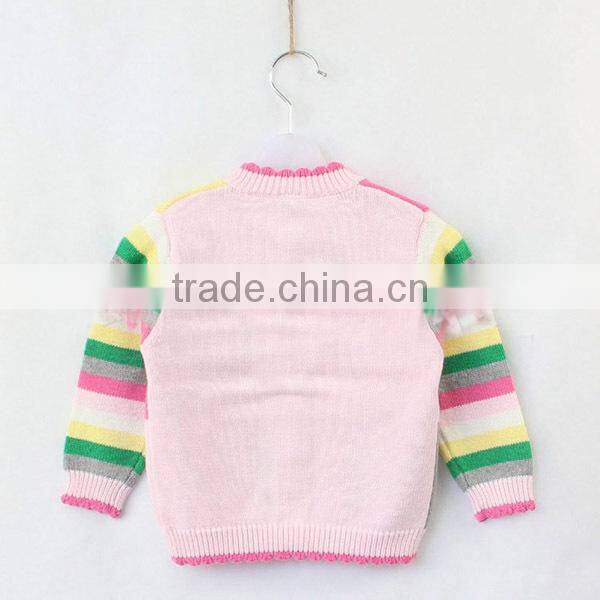 Girls handmade flower design knitted sweater cardigan