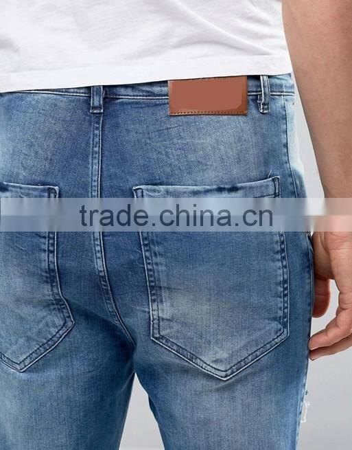 Stretch Skinny Fit Ripped Denim Jeans Pencil Pants Trousers plus size