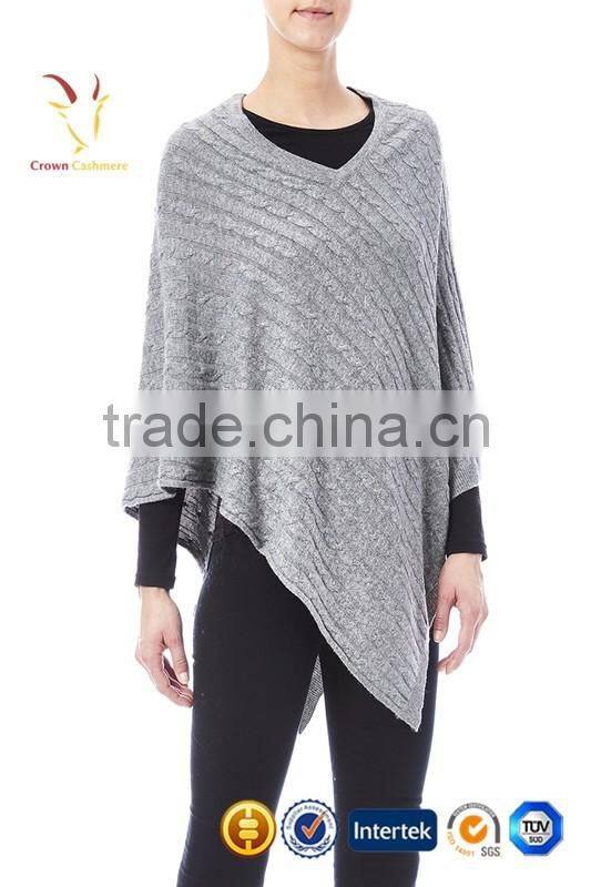 Fashionable Knitted Best Cashmere Poncho Sweater Cashmere Poncho Wrap