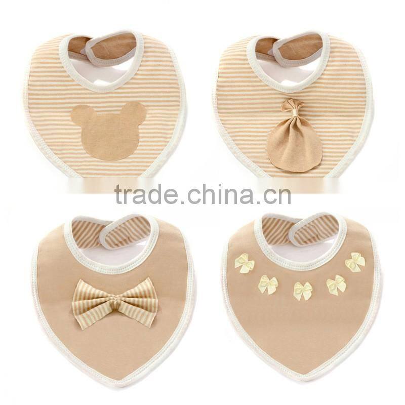 S33342W Baby Bibs 100% Cotton Head Scarf Girl Babador Bandana Dribble Bib