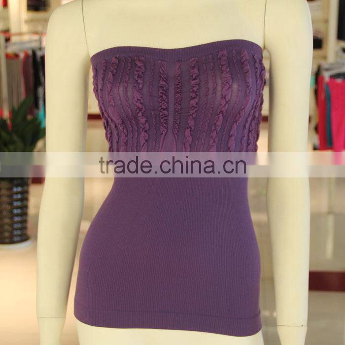 Lady Seamless Strapless Sexy Tube Tank Top Manufacturer