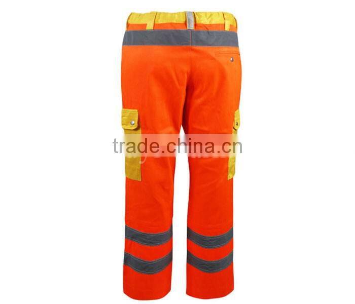 orange taped Hi-Vis multi tool pocket durable workwear trouser