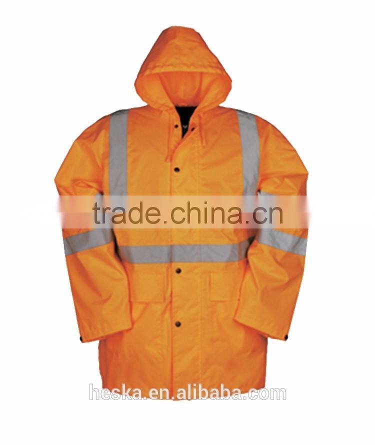 EN20471 oxford 3M parka jacket with reflector high visibility clothing