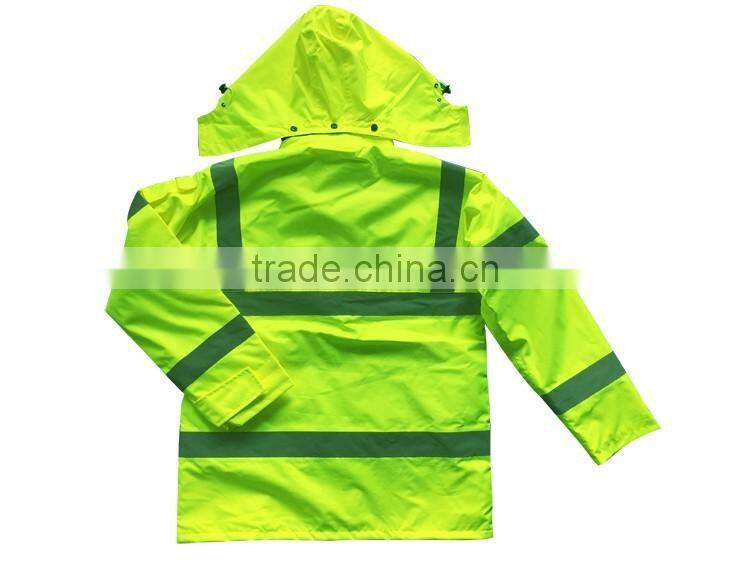 Safety wear hi vis 3 in i jacket high visibility life jacket with waterproof