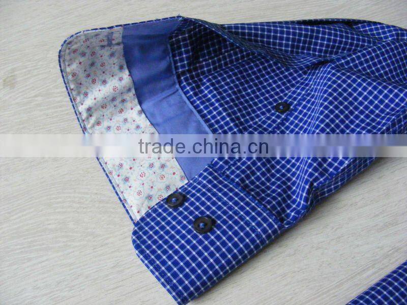 Mens double narrow square collar slim fit shirt