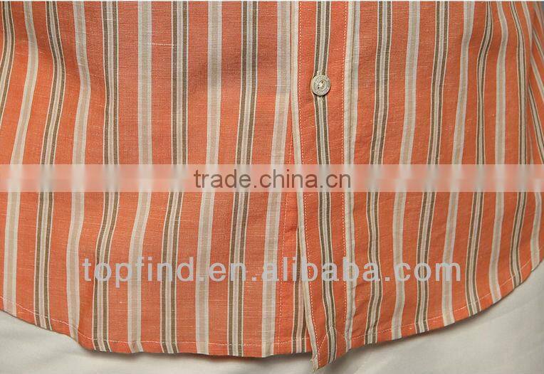 Lasted Fashion Long Sleeve Stripe Men Shirt with button down collar