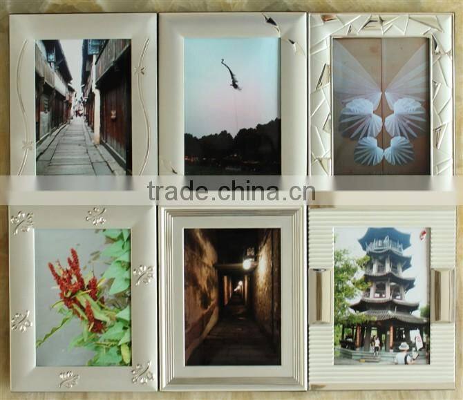 High Quanlity Assorted Design Silver plated metal photo frame KJJ-3