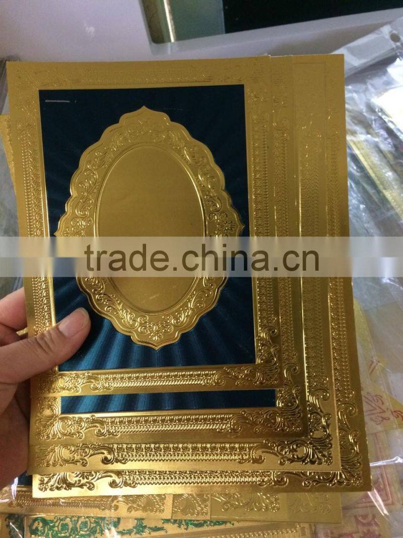 High quality wholesale gold foil paper arabic