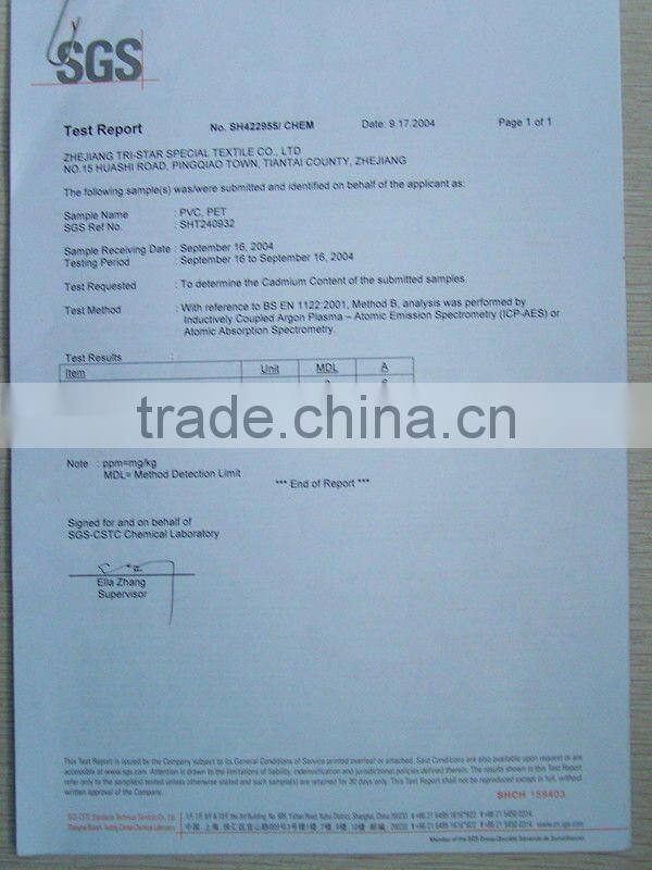 PVC coated mesh fabric for chair