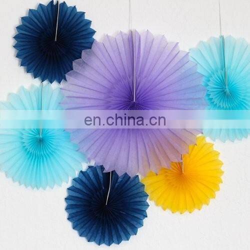 Colorful DIY Bridal Decoration Flower Paper Fan