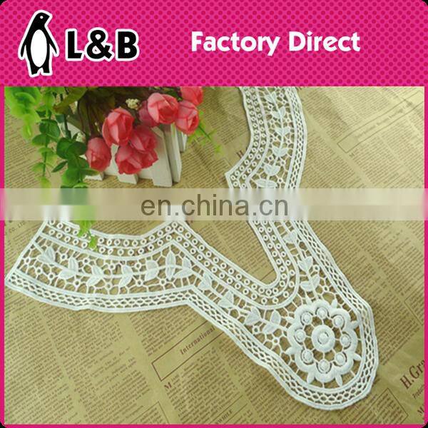 New Design Milk Silk Collar Embroidered Neckline Fringe Decorative Collar For Garment