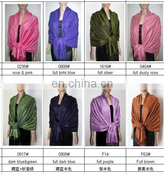 Z029_5555# fashion shawl with classical whole paisley jacquard pashmina design