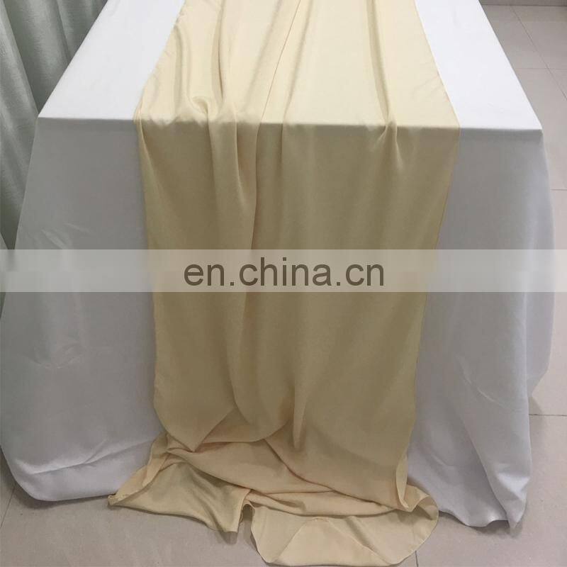 TR041#102 silk crepe de chine fabric green table runner wedding