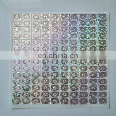 Custom Round Silver Hologram Label Self Adhesive Laser Sticker