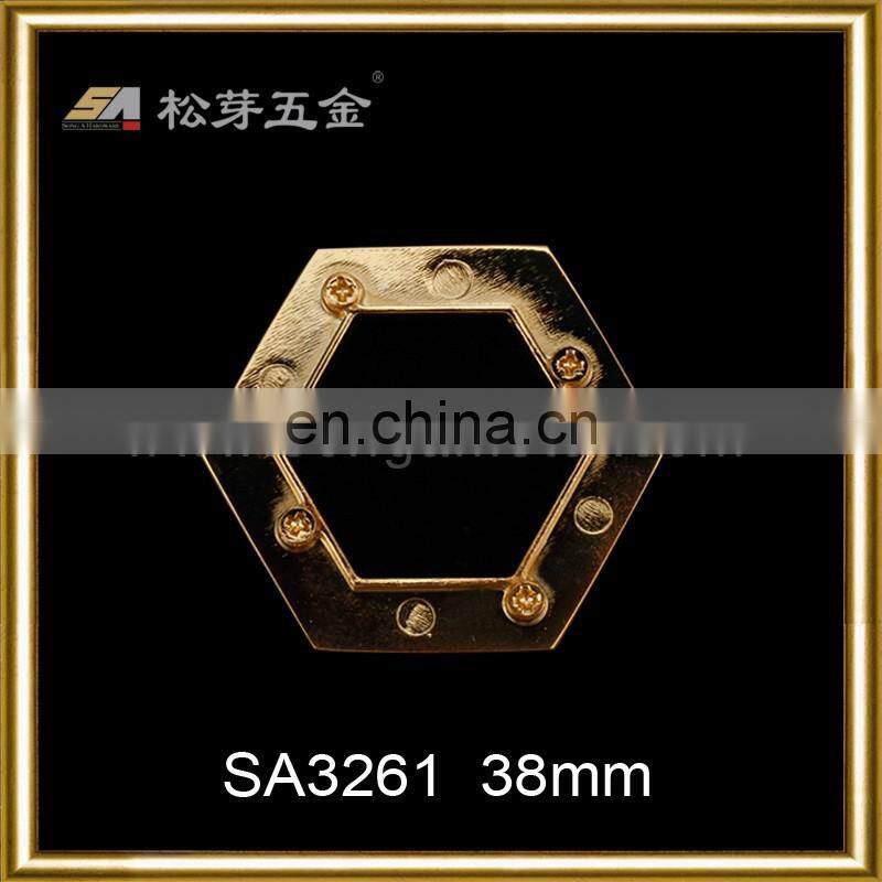 Nickle free High quality zinc alloy metal hexagon eyelets for leather handbags curtain