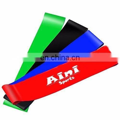 50 60cm Resistance Loop Bands -Latex Exercise loop Bands Set of 4 for Working out or Physical Therapy