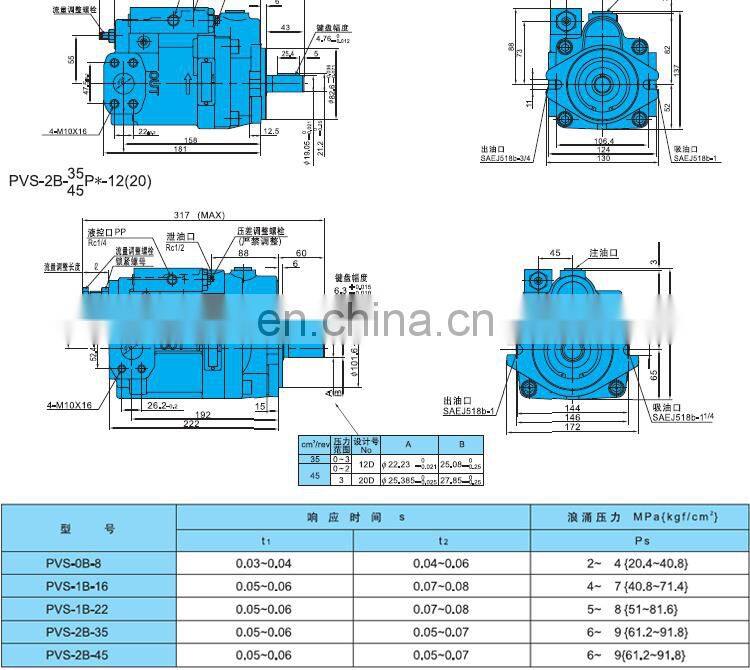 Trade assurance Nachi PVS of PVS-0B PVS-0A PVS-1B PVS-1A PVS-2B PVS-2A hydraulic piston pump PVS-1B-16N1-U-12  PVS-2B-35N3-12